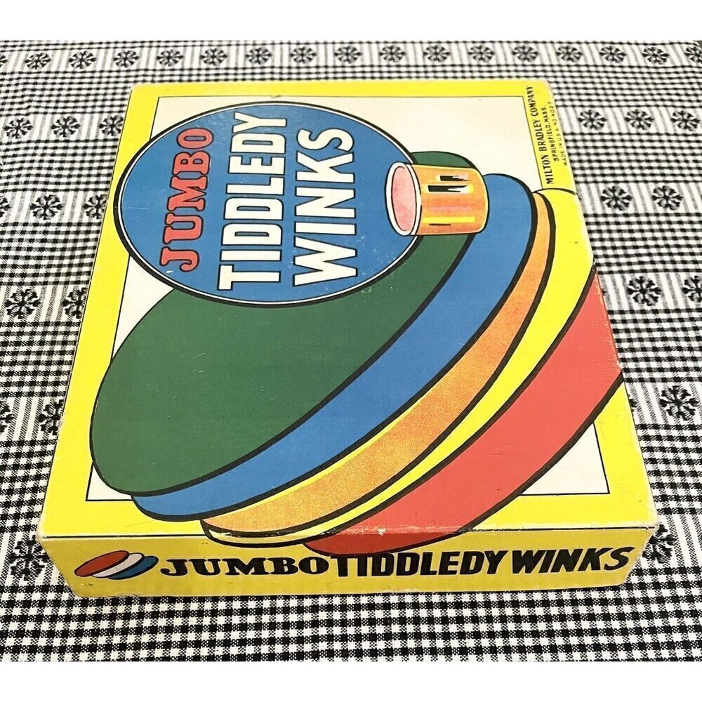 Vintage Jumbo Tiddledy Winks Game 1930s Milton Bradley Nostalgic Classic - Picture 6 of 10